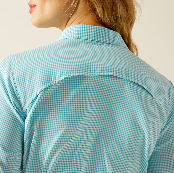 Ariat SS26 Womens Venttek Shirt Peacock Blue Check