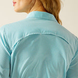 Ariat SS26 Womens Venttek Shirt Peacock Blue Check