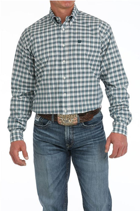 Cinch S51 Mens Cream Plaid Shirt