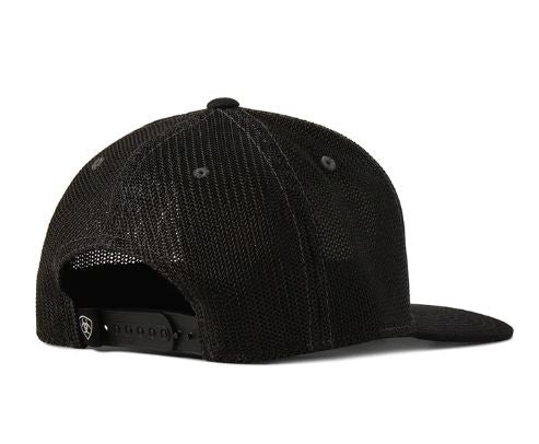 Ariat AW25 Mens Shield Logo Mesh Black Snap Back Cap