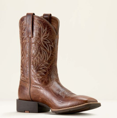 Ariat SS25 Mens Sport Western Wide Square Toe Dark Tan