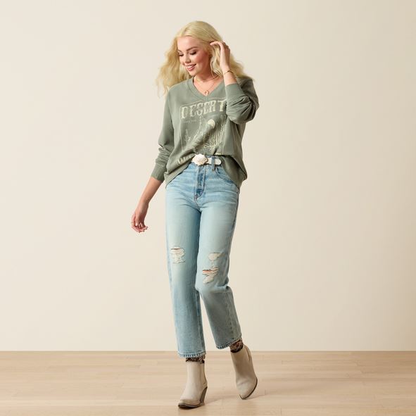Ariat SS27 Womens Victoria Sweatshirt Sea Spray