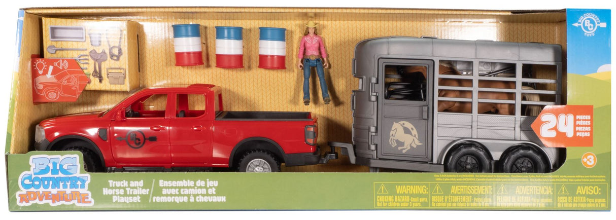 Big Country Toys Truck & Horse Trailer PlaySet