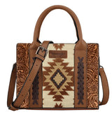 Wrangler AW25 Southwest Aztec Tooled Crossbody Bag
