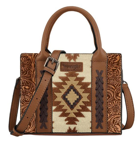 Wrangler AW25 Southwest Aztec Tooled Crossbody Bag