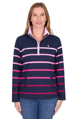 Thomas Cook AW26 Womens Gemma 1/4 Zip Rugby Pink/Navy