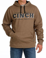 Cinch S63 Mens Logo Hoodie Brown Heather