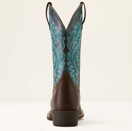Ariat SS25 Womens Round Up Narrow Cutter Toe Sassy Brown/Ocean Wave