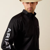 Ariat SS27 Mens Team Logo Lightweight Twill Classic Fit Shirt Black/Grey