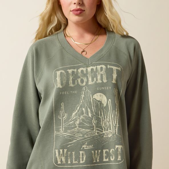 Ariat SS27 Womens Victoria Sweatshirt Sea Spray