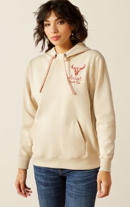 Ariat W26 Womens Stitch Hoodie Oyster Grey