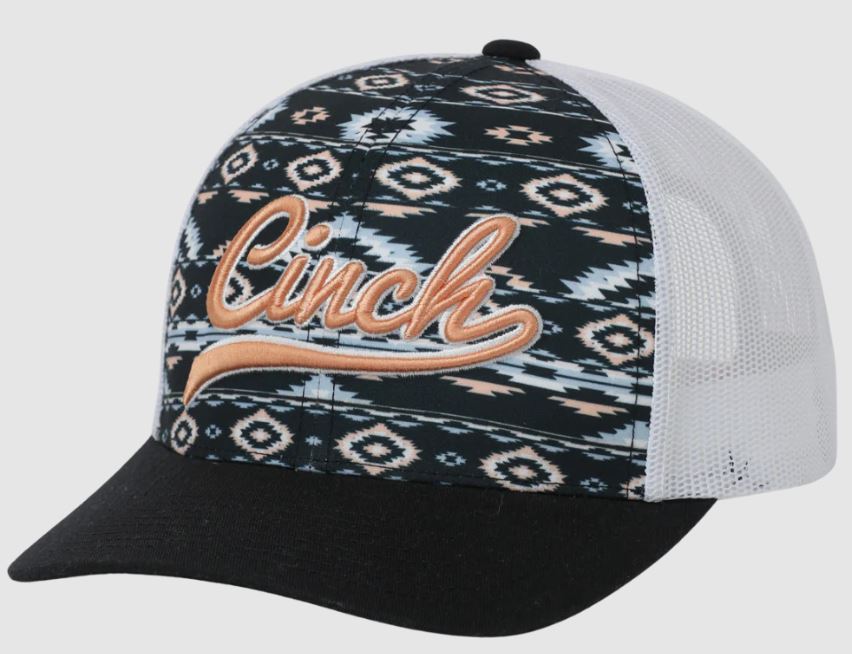 Cinch S62 Womens Aztec Script Trucker Navy
