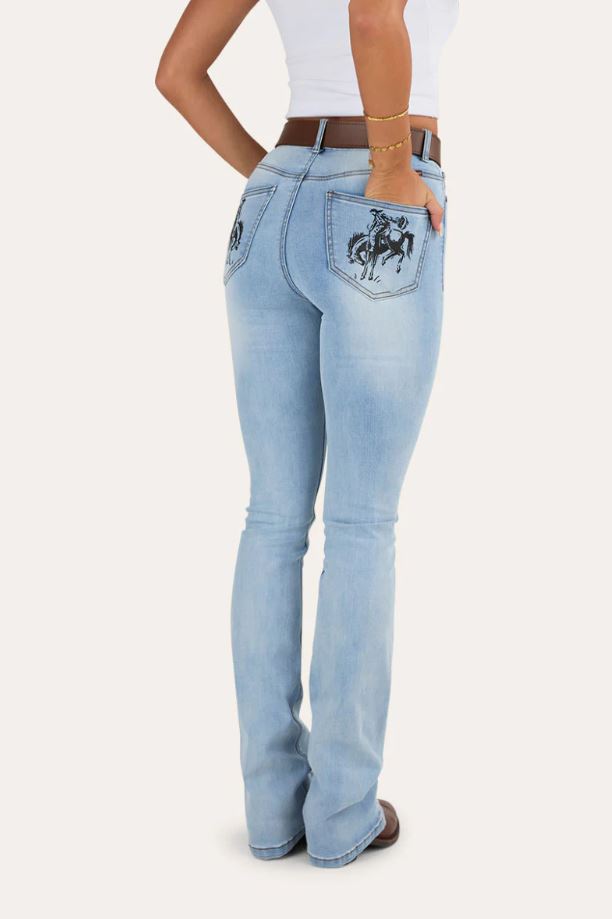 Ringers Western AW26 Womens Penny Rodeo Bootcut Jean Vintage Light Blue