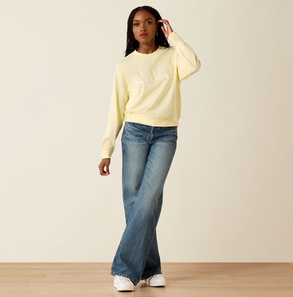Ariat SS27 Womens Essential Crew Sweatshirt Pear Sorbet