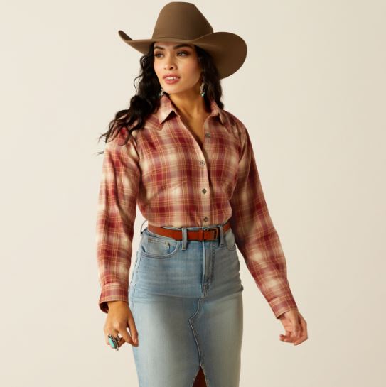 Ariat AW25 Womens Billie Jean Shirt Nora Plaid