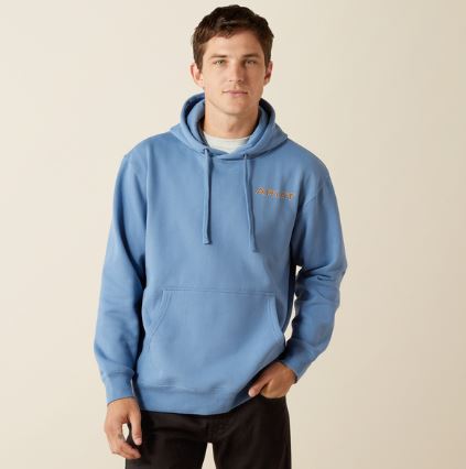 Ariat W26 Mens Sun Valley Circle Hoodie Coronet Blue