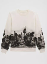Wrangler Womens Archival Graphic Fleece Crew