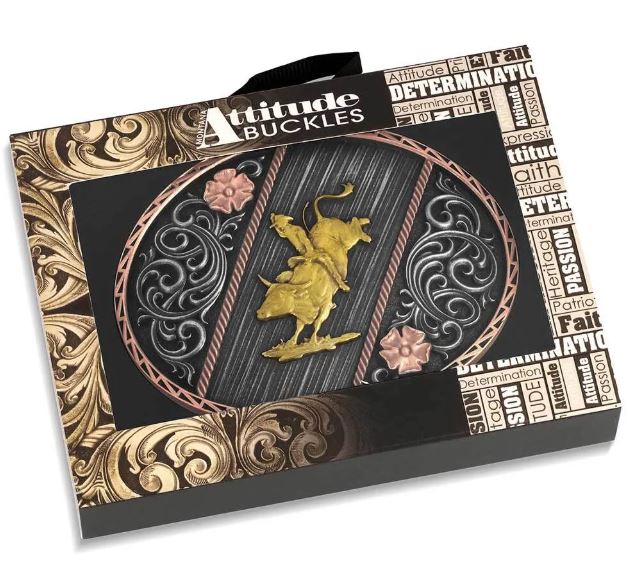 Montana Silversmiths Attitude Buckle Tri Colour Rodeo