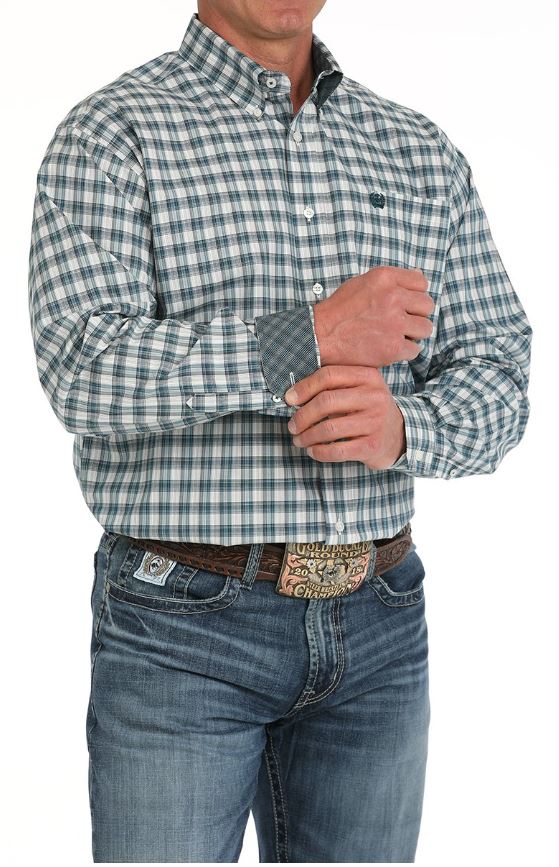 Cinch S51 Mens Cream Plaid Shirt