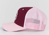 Ringers Western SS27 Signature Bull Trucker Cap Plum/Dusty Pink