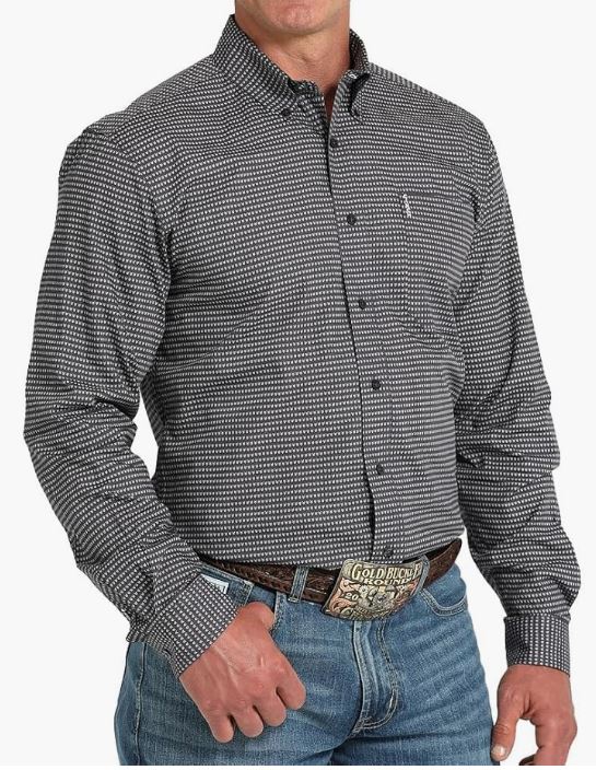 Cinch S52 Mens Modern Fit Geometric Print Shirt