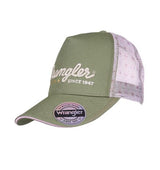 Wrangler SS27 Lucy HP Ponytail Trucker Cap Khaki Marle