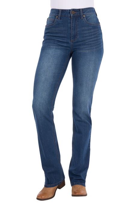Wrangler SS27 Womens Etta High Rise Boot Cut Jean 34 Leg