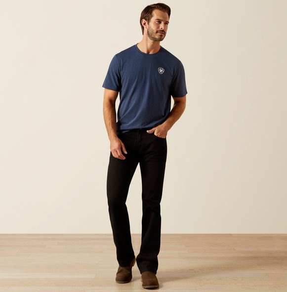 Ariat AW26 Mens BV Logo Tee Navy Heather