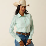 Ariat SS27 Womens Team Kirby Shirt Dusty Aqua