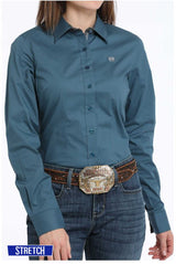 Cinch Womens S44 Teal Western Shirt