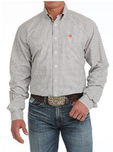 Cinch S51 Mens White Plaid Shirt