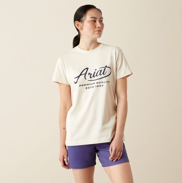 Ariat S25 Womens Rebar Cotton Strong Worldwide TShirt Moonbeam