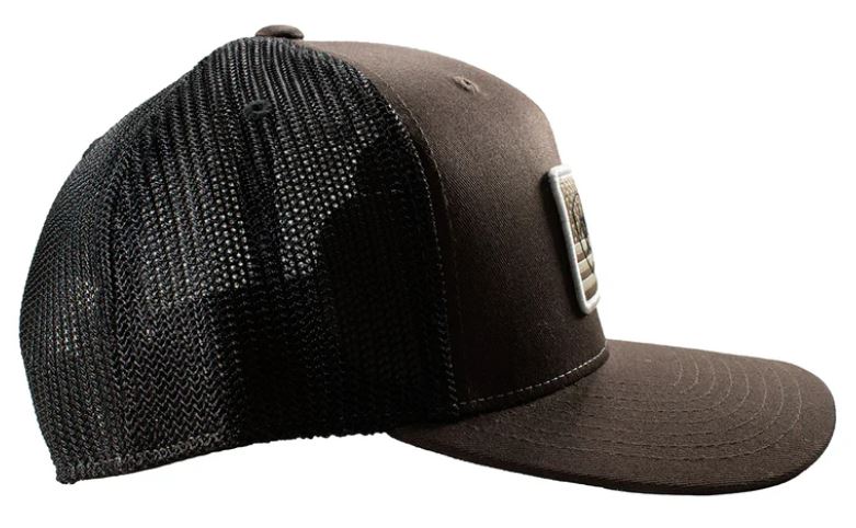 Ariat AW25 Mens Flag Patch Mesh Brown Snap Back Cap