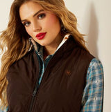 Ariat W26 Womens Dilon 2.0 Reversible Insulated Vest Mole