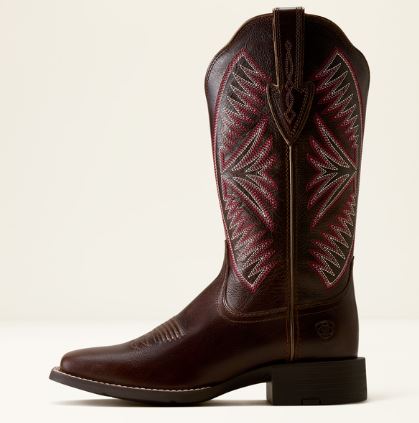 Ariat SS27 Womens Round Up Ruidoso Wide Square Toe Arizona Brown