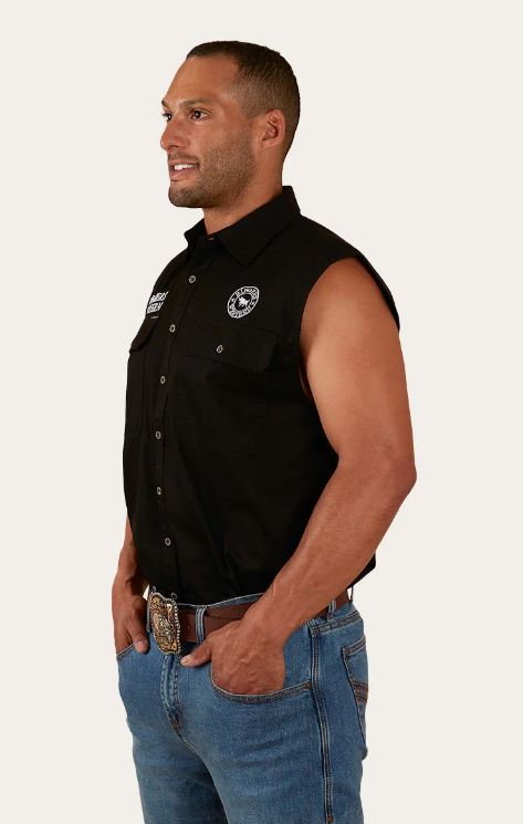 Ringers Western SS25 Mens Hawkeye Sleeveless Shirt Black