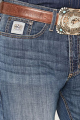 Cinch S63 Mens Silver Label Medium Stonewash Slim Straight Jeans