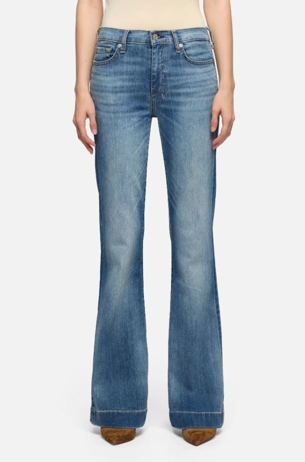 7 For All Mankind Womens Dojo in Slim Illusion Distressed Authentic Light