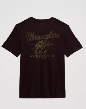 Wrangler Mens Rodeo Wrestling Team Graphic TShirt