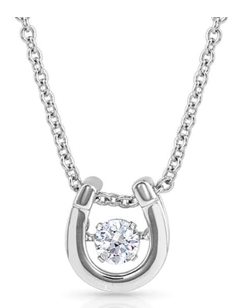 Montana Silversmith Dancing Horseshoe Birthstone Necklace