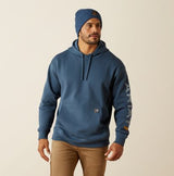 Ariat AW26 Mens Rebar Graphic Hoodie Orion Blue/Dusty Blue