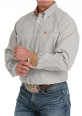 Cinch S51 Mens White Plaid Shirt