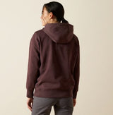 Ariat AW26 Womens Rebar Skill Set 1/2 Zip Hoodie Fudge Heather