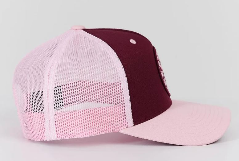 Ringers Western SS27 Signature Bull Trucker Cap Plum/Dusty Pink