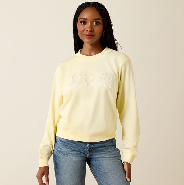 Ariat SS27 Womens Essential Crew Sweatshirt Pear Sorbet