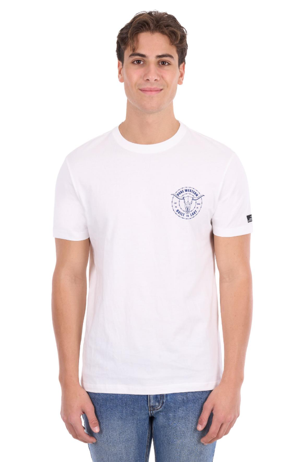 Pure Western SS27 Mens Walker TShirt  Off White