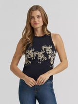 Wrangler x Lainey Wilson SS26 Cowboy Tank Black