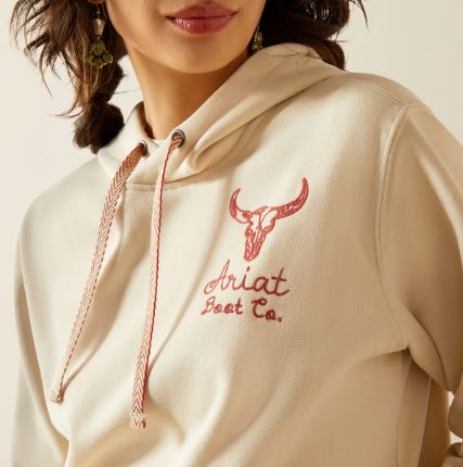 Ariat W26 Womens Stitch Hoodie Oyster Grey