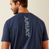 Ariat AW26 Mens BV Logo Tee Navy Heather