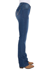 Wrangler SS27 Womens Etta High Rise Boot Cut Jean 34 Leg
